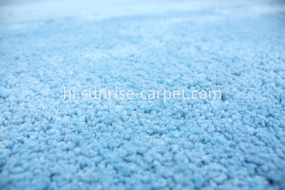 Microfiber soft shaggy with solid color blue